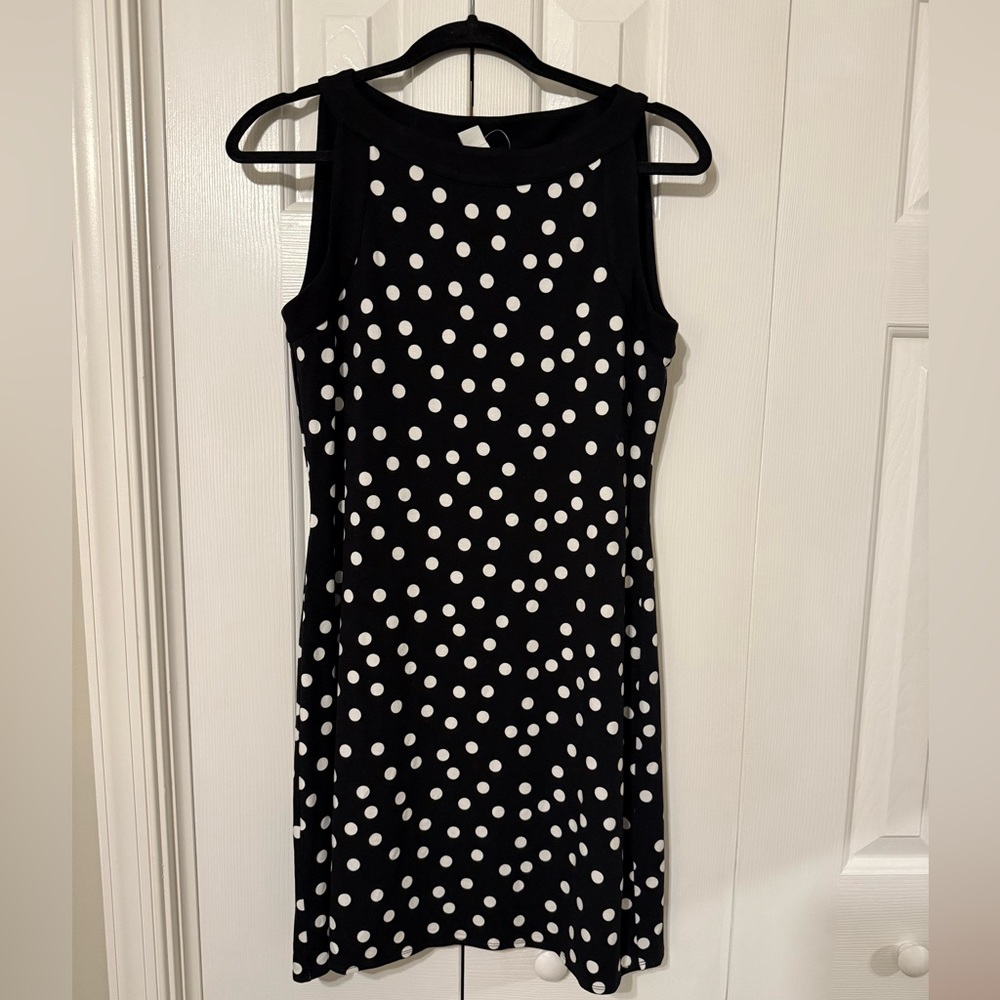 WHBM Black Polka Dot Dress NWT